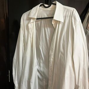 Prada oversized white button down shirt
